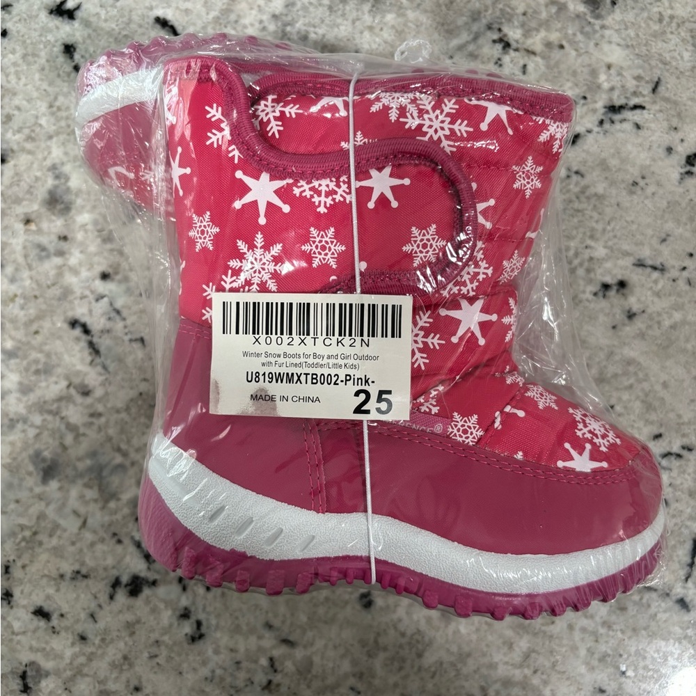 US size 9 Toddler New Never Opened Pink Snow Boots